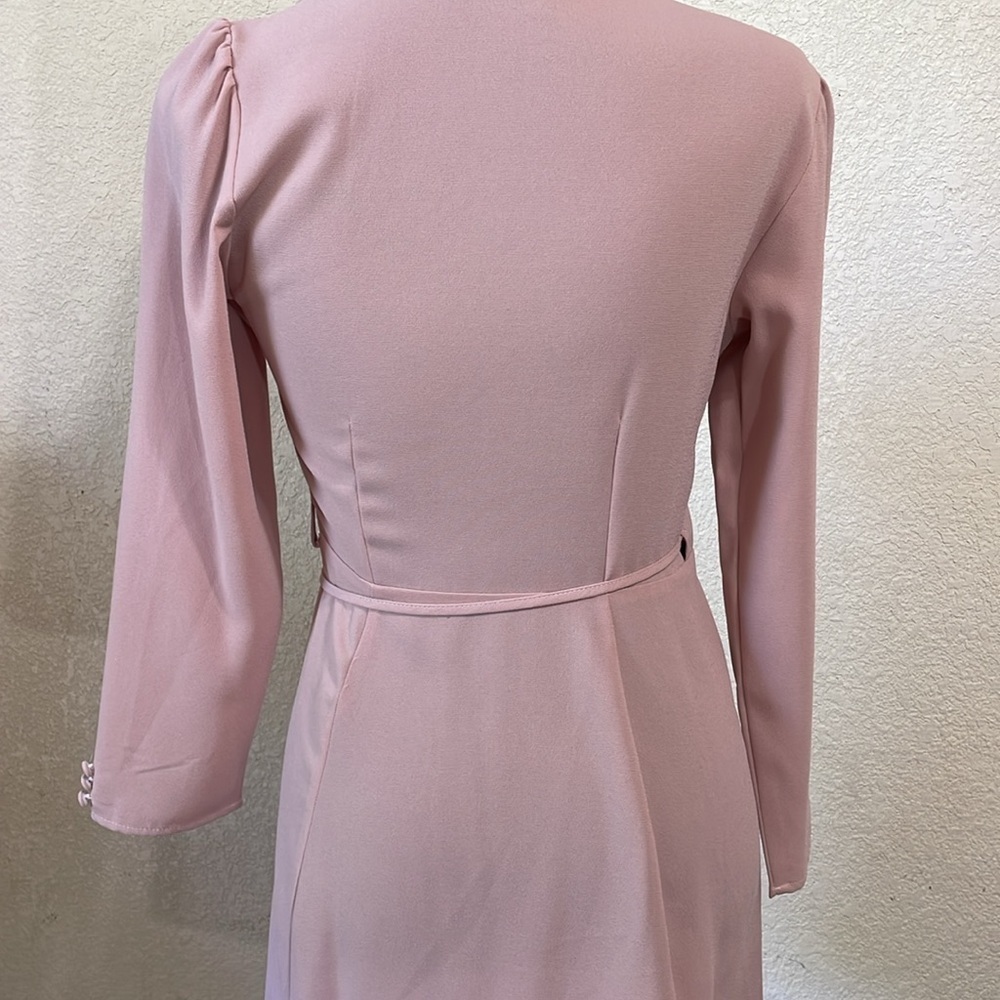 TOPSOP Pink Wrap Dress - Picture 7 of 9